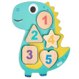 Dřevěné puzzle s čísly Dino