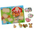Dřevěné puzzle Farma