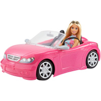 Panenka Barbie v kabrioletu