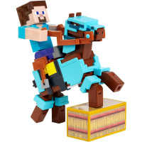 Minecraft – Steve a ozbrojený kůň