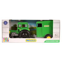 Traktor s přívěsem pro koně