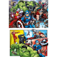 Puzzle 2x60 SuperColor - Avengers