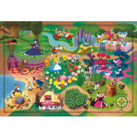 Puzzle 1000 - Alice v zemi zázraků mapa příběhu