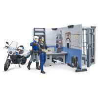 Bruder - Policejní stanice s policejní motorkou