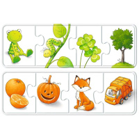 Puzzle - Barevné obrázky 4v1