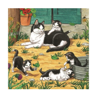 Puzzle 3x49 - Psi a kočky