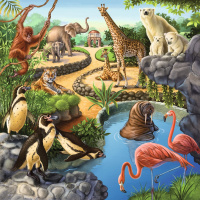 Puzzle 3x49 - Zvířátka
