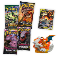 Pokémon TCG – Reshiram & Charizard-GX karty a figurka