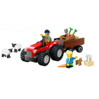60461 Lego City – Červený traktor s přívěsem a ovcemi