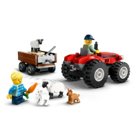 60461 Lego City – Červený traktor s přívěsem a ovcemi
