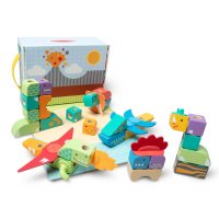 Melissa & Doug – Dřevěné kostky Dinosaurus