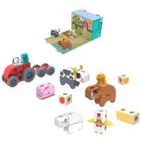Melissa & Doug – Dřevěné kostky Farma
