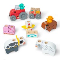 Melissa & Doug – Dřevěné kostky Farma