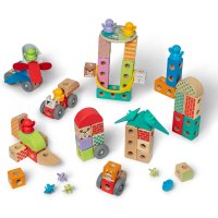 Melissa & Doug – Dřevěné kostky Město