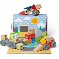 Melissa & Doug – Dřevěné kostky Vozidla
