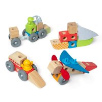 Melissa & Doug – Dřevěné kostky Vozidla