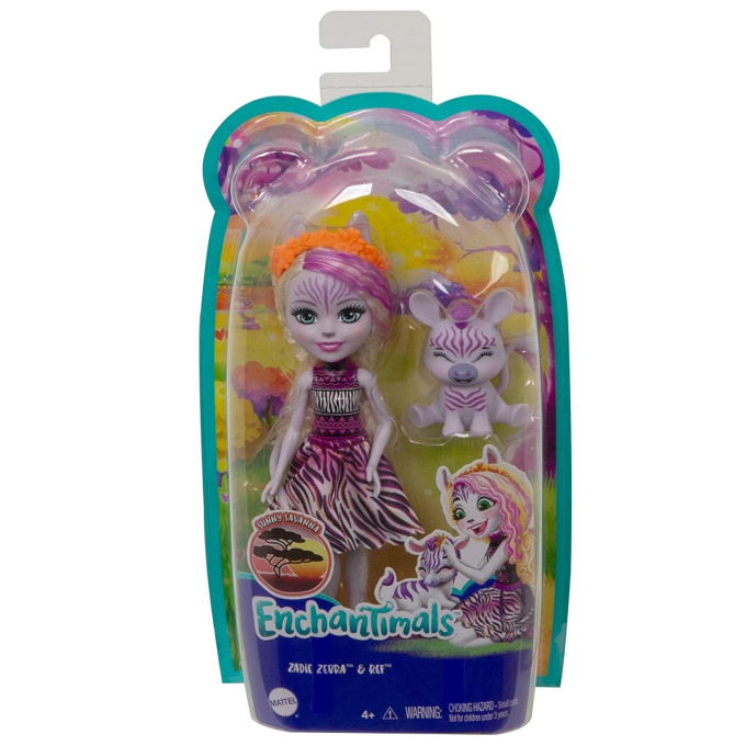 Enchantimals – Panenka se zvířátkem Zadie Zebra
