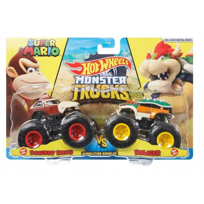 Hot Wheels Monster Trucks – Demoliční duo Donkey Kong VS Bowser