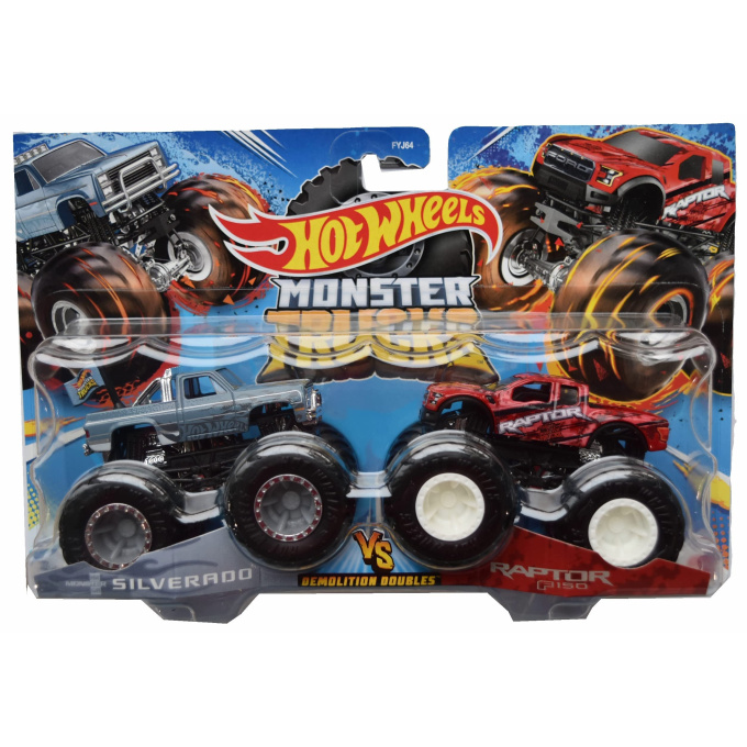 Hot Wheels Monster Trucks – Demoliční duo Silverado Vs Raptor