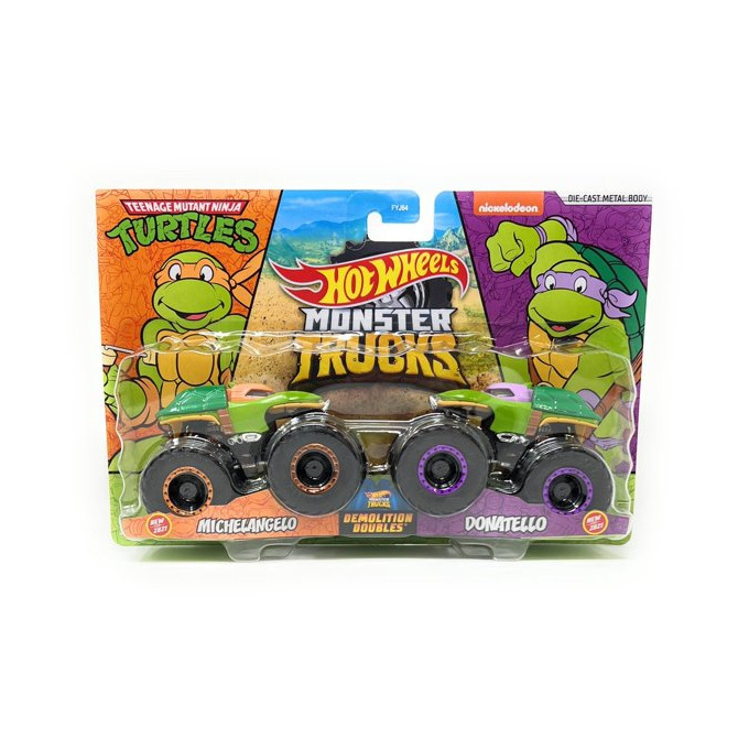 Hot Wheels Monster Trucks – Demoliční duo Michelangelo Vs Donatello