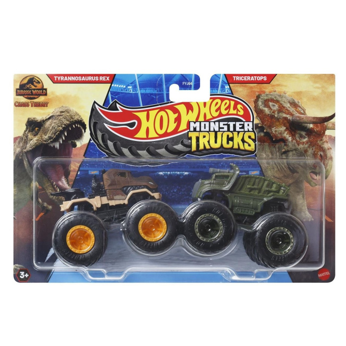 Hot Wheels Monster Trucks – Demoliční duo Tyrannosaurus Rex#1 VS Triceratops#4