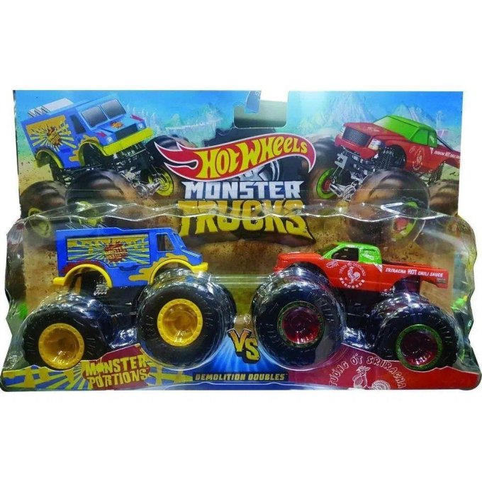 Hot Wheels Monster Trucks – Demoliční duo Monster Portiions VS Tuong Ot Sriracha