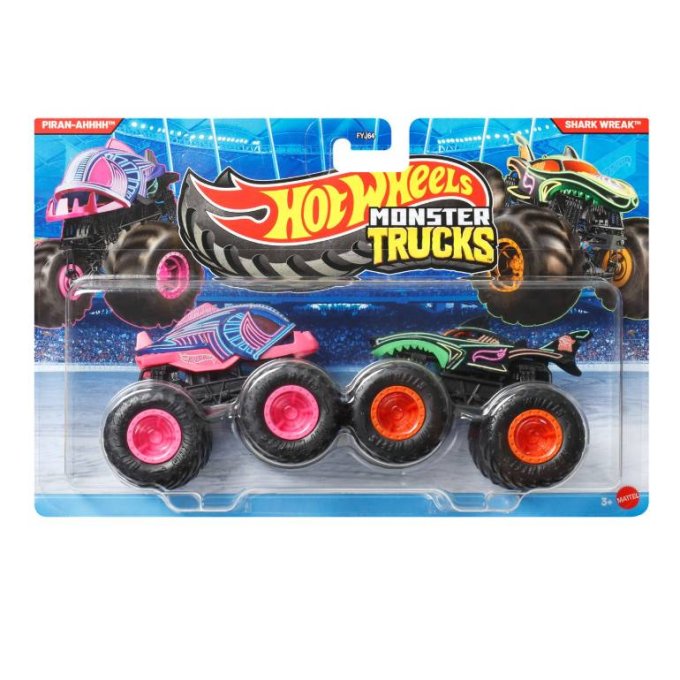 Hot Wheels Monster Trucks – Demoliční duo Piran-Ahhhh Vs Shark Wreak
