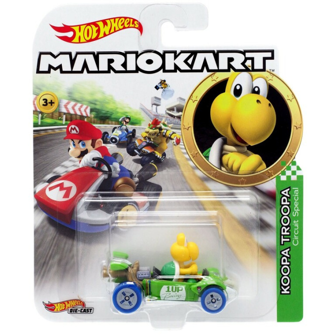 Hot Wheels - Super Mario autíčko Koopa Troopa