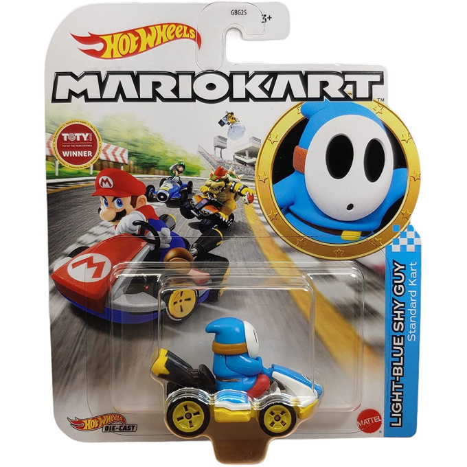 Hot Wheels - Super Mario autíčko Light-Blue Shy Guy