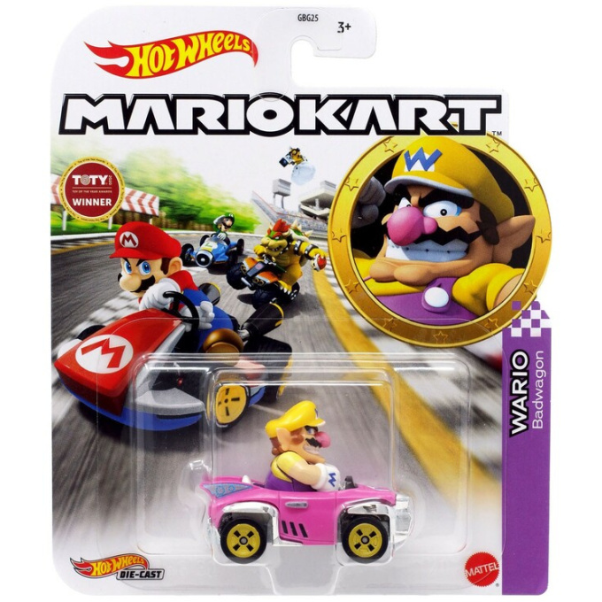 Hot Wheels - Super Mario autíčko Wario Badwagon