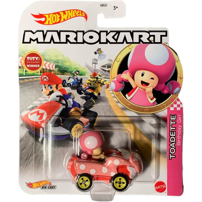 Hot Wheels - Super Mario autíčko Toadette