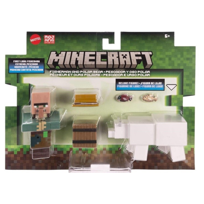 Minecraft - Figurka s doplňky Fisherman And Polar Bear