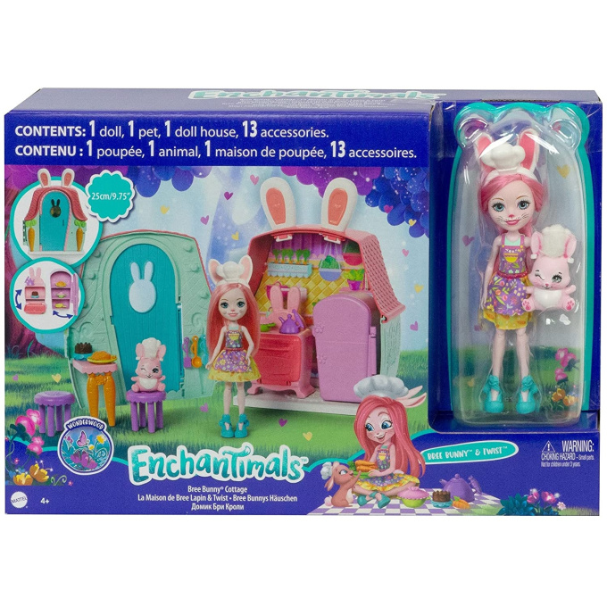 Enchantimals - Figurka s domečkem Bree Bunny