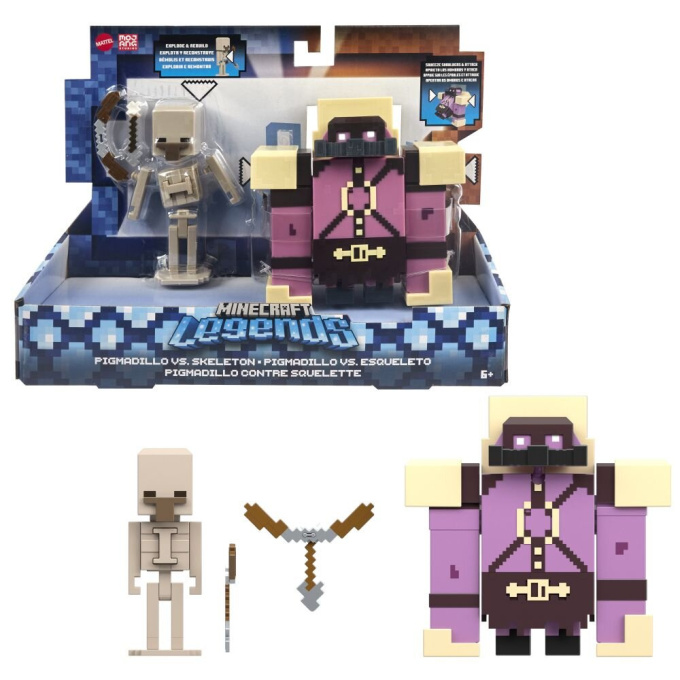 Minecraft - Figurky Creeper Vs. Piglin Bruiser
