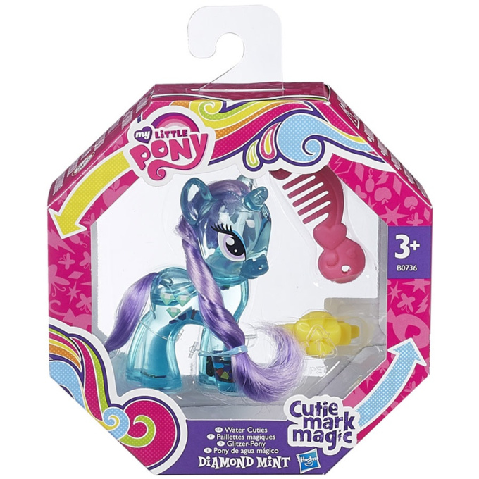 My Little Pony - Průhledný poník s třpytkami a doplňkem Applejack