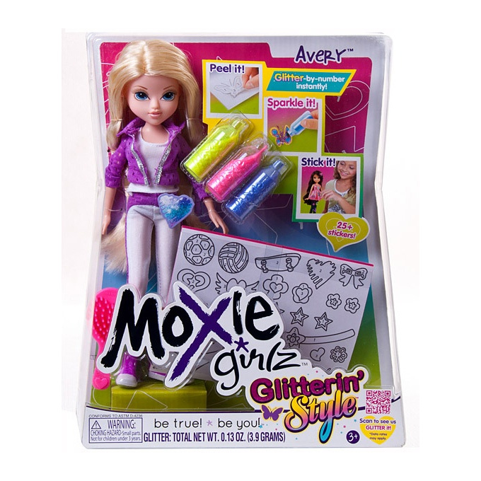 Moxie - třpytivá panenka Avery