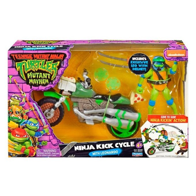 Ninja Turtles – Motocykl s figurkou Ninja Kickcycle