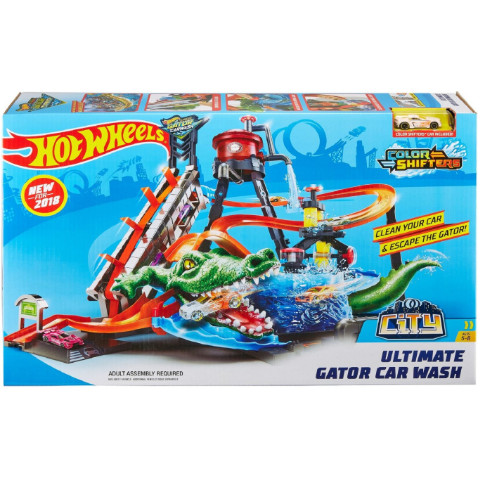 Hot Wheels - City autoumývárna s krokodýlem