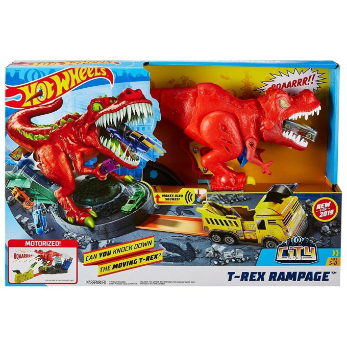 Hot Wheels City - Herní set T-Rex řádí