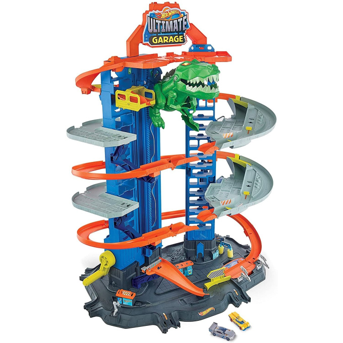 Hot Wheels City garáž s T-Rexem