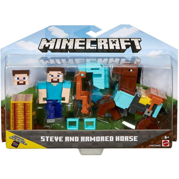 Minecraft – Steve a ozbrojený kůň
