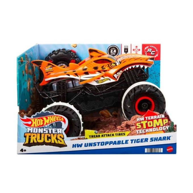 Hot Wheels Monster Truck - Nezastavitelné auto Tiger Shark