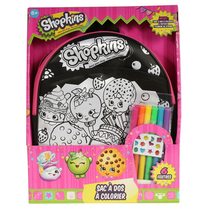 Batoh na vymalování - Shopkins