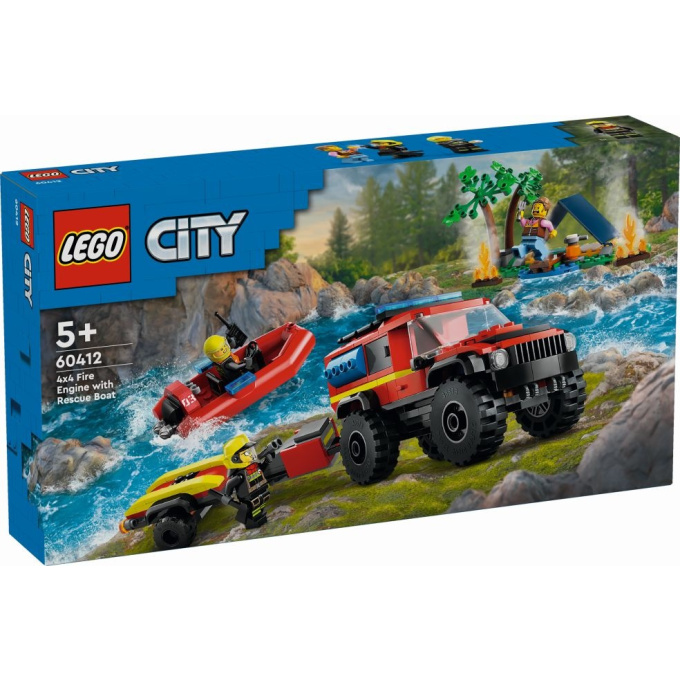60412 Lego City – Hasičské auto 4x4 a záchranný člun