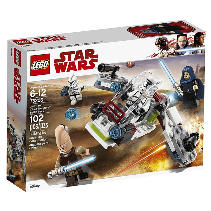 75206 LEGO STAR WARS - Bojový balíček Jedi a klonových vojaků