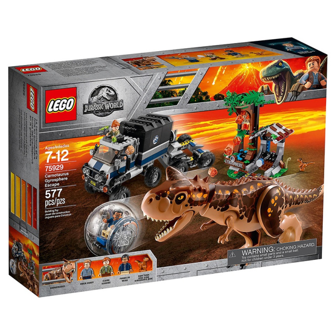 75929 LEGO JURASSIC WORLD - Útěk Carnotaura z Gyrosféry