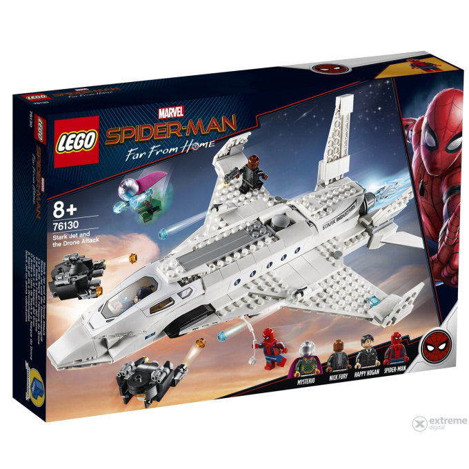 76130 Lego Marvel Spiderman: Stíhačka Tonyho Starka a útok dronů