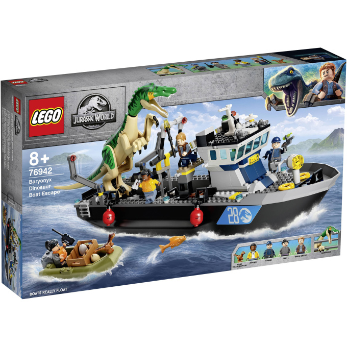 76942 LEGO JURASSIC WORLD – Útěk baryonyxa z lodě