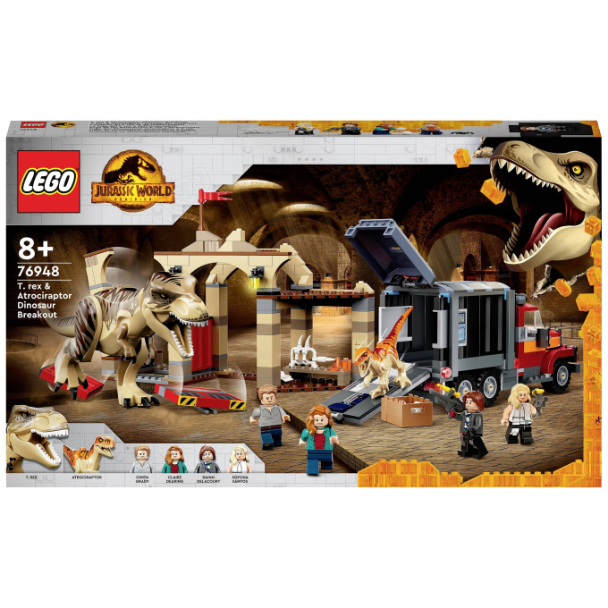 76948 Lego Jurassic World- Únik T-Rexe a Atrociraptora