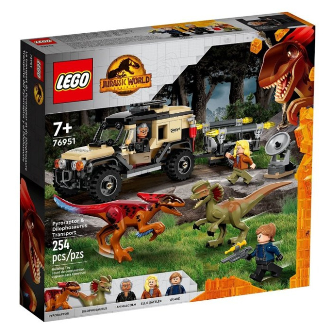 76951 Lego Jurassic World - Přeprava Pyroraptora a Dilophosaura
